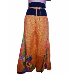 Nepáli extra kényelmes pamut mintás nadrág- Narancs- S-M