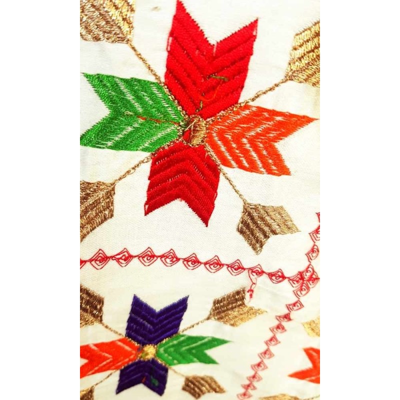 Hímzett pamut ujjatlan női felső