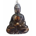 Buddha sötét barna színű kulcstartó