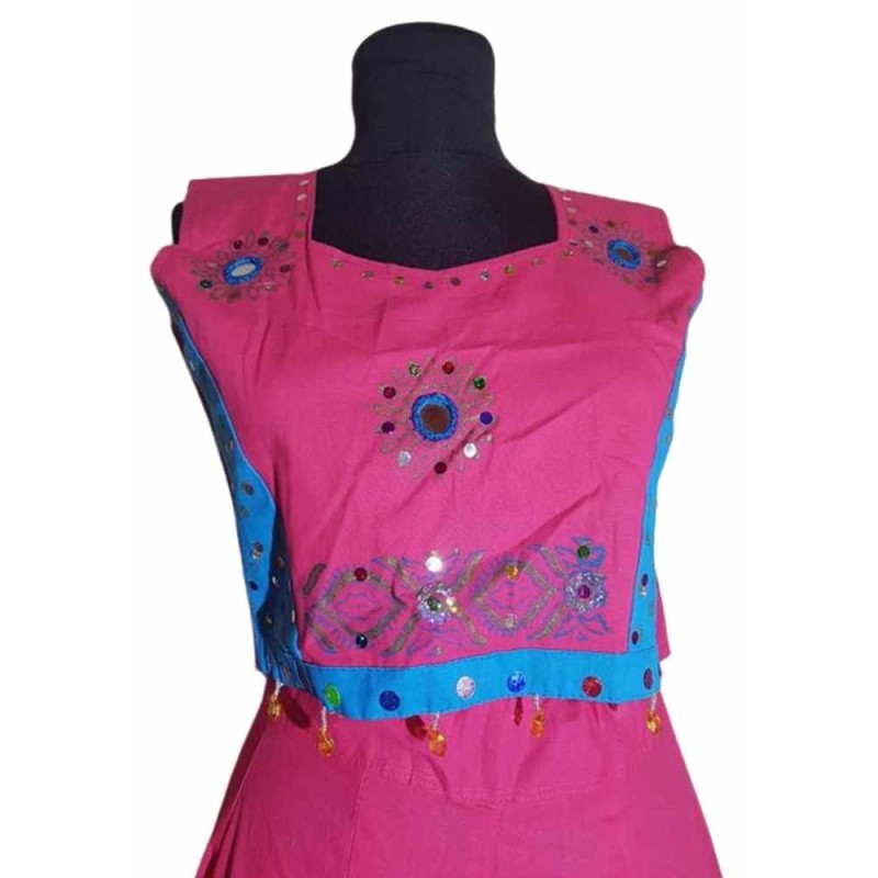 Pink tükrös indiai szoknya szett Pink tükrös indiai szoknya szett