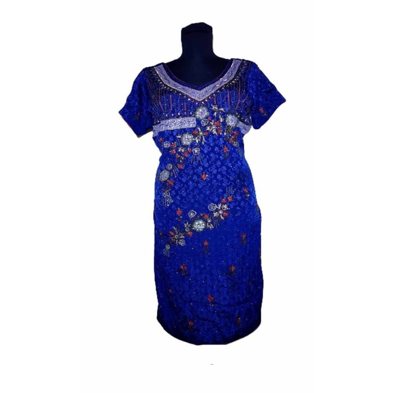 Kék indiai 2 részes gyöngyös szett