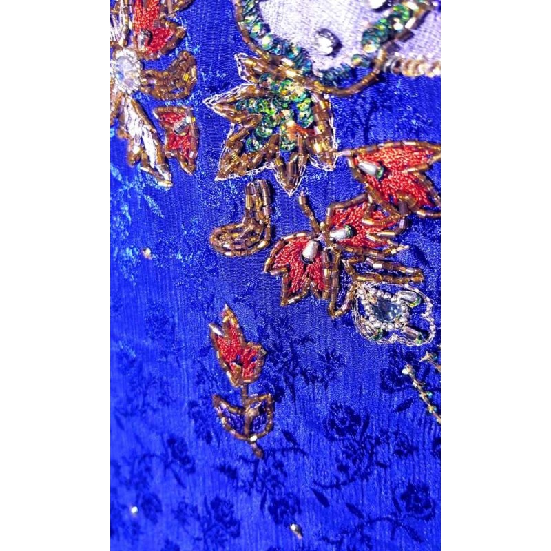 Kék indiai 2 részes gyöngyös szett