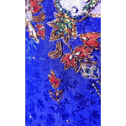 Kék indiai 2 részes gyöngyös szett