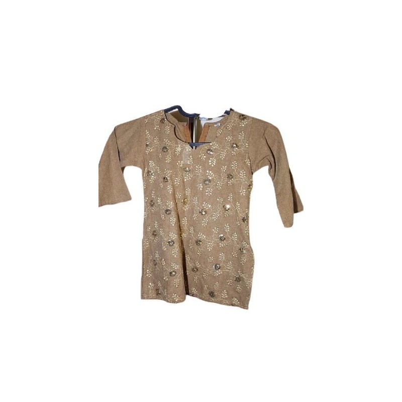 Indiai kislány felső – barna, flitteres