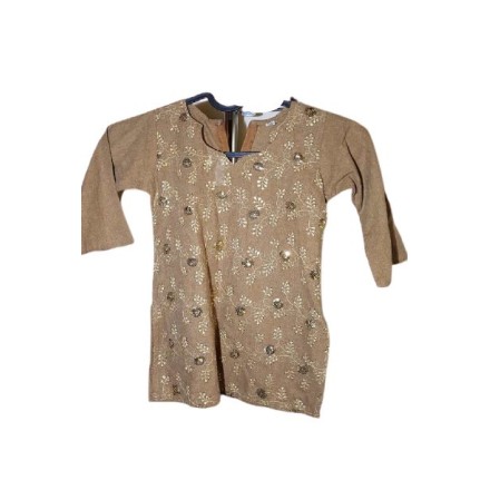Indiai kislány felső – barna, flitteres