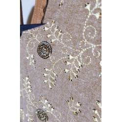 Indiából származó barna pamutfelső flitterekkel – kislányra