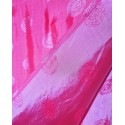Rózsaszín-ezüst Új indiai selyem lapnadrág-Szárong