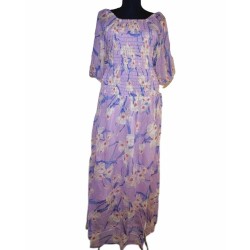 Lila virágos indiai ruha