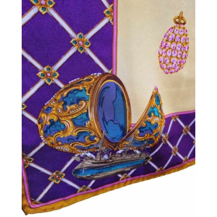 Faberge silk scraf Mantero VIII. collection Vintage Kendő