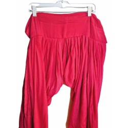 Pink-arany hímzett indiai női szett – felső és nadrág