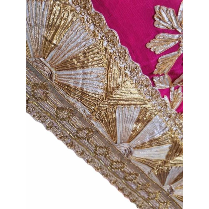 Pink-arany hímzett indiai szett