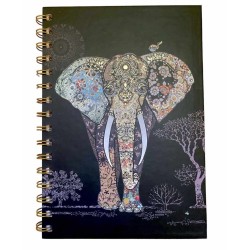 Indiai elefánt mintás napló