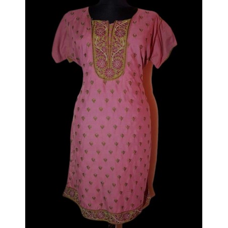 Hímzett indiai pamut felső