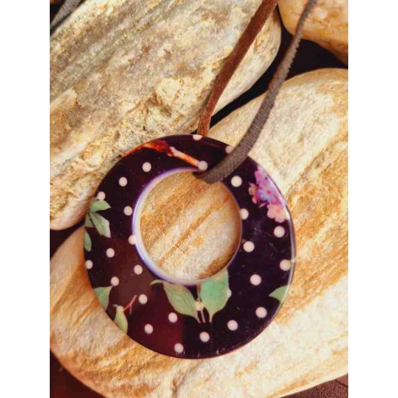Mandala cabochon nyaklánc