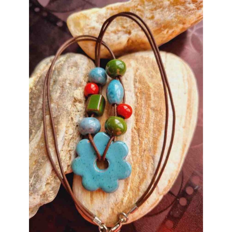 Mandala cabochon nyaklánc