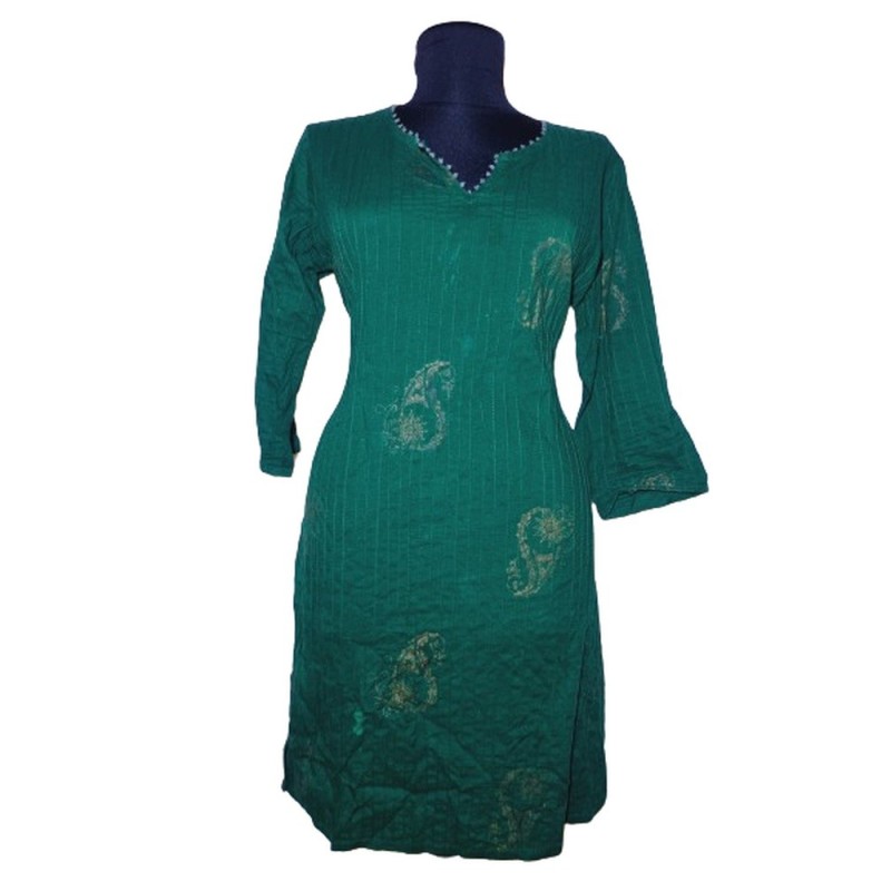 Zöld nyomott mintás indiai felső Zöld nyomott mintás indiai felső