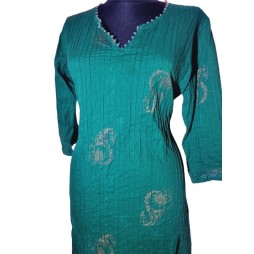 Mentsd meg – Zöld, nyomott mintás indiai pamut felső Mentsd meg – Zöld, nyomott mintás indiai pamut felső