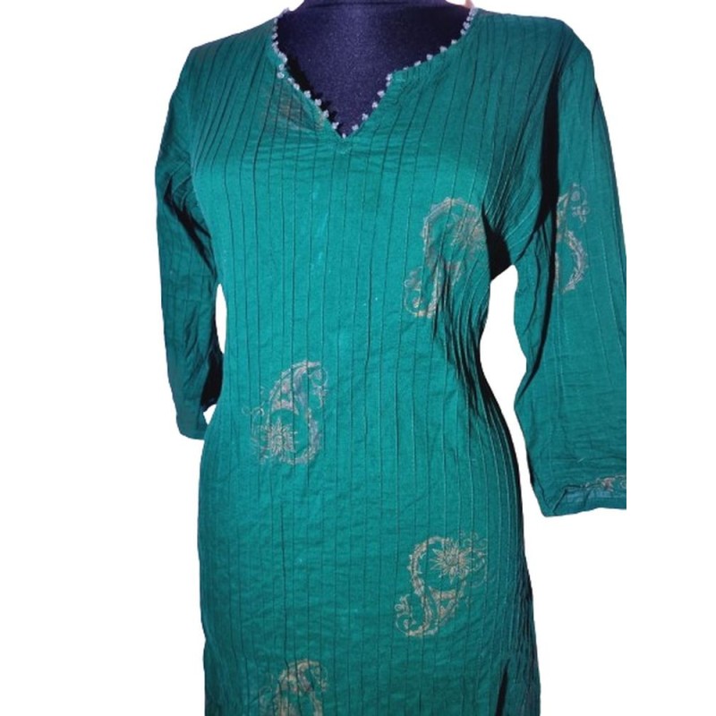 Zöld nyomott mintás indiai felső Zöld nyomott mintás indiai felső