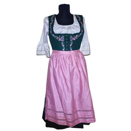 Zöld hímzett népviseleti szett