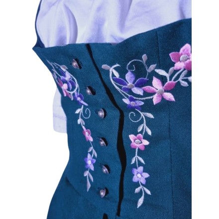 Zöld hímzett népviseleti szett