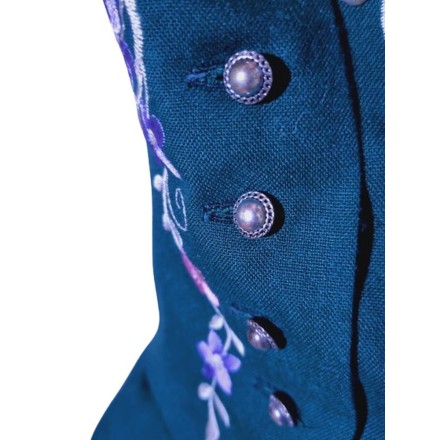 Zöld hímzett népviseleti szett