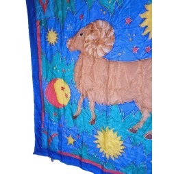 Kézzel festett selyem kendő