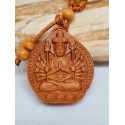 Buddha kulcstartó fából