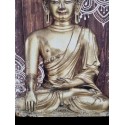 Buddha fém antikolt dekorációs kép