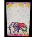 Elefántos - Mandalás fém antikolt dekorációs kép