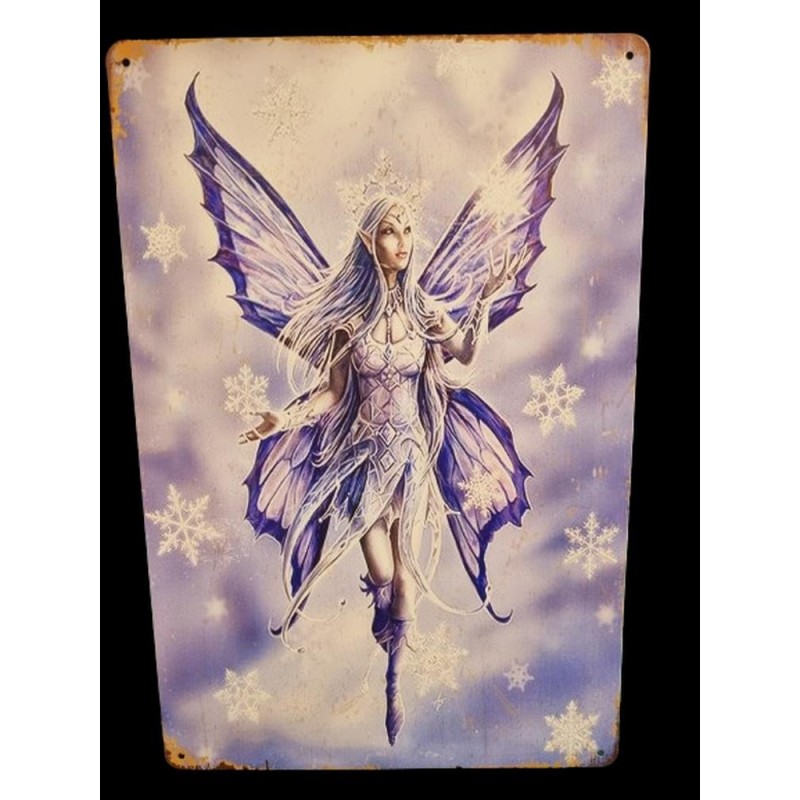 Fantasy - Angyal fém antikolt dekorációs kép