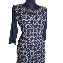 Hímzett pamut indiai felső