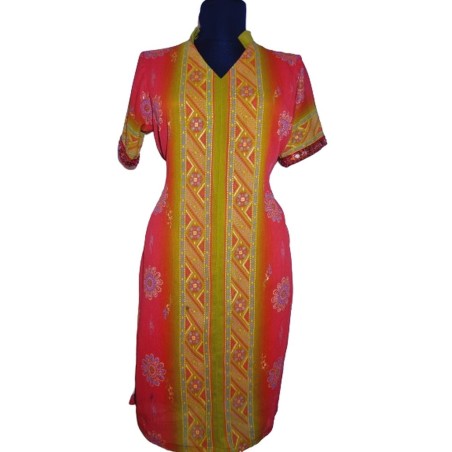 Színátmenetes indiai felső arany flitteres díszítéssel