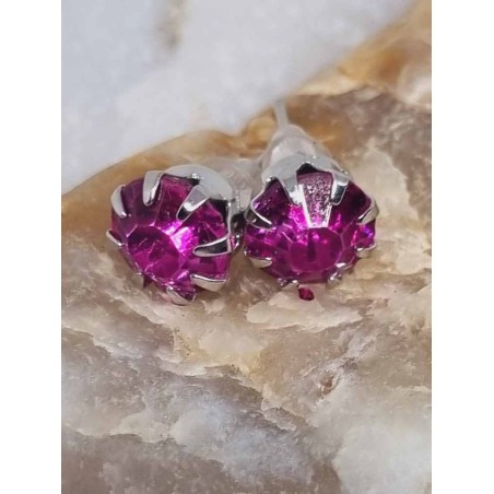 Pink Bedugós köves Fülbevaló