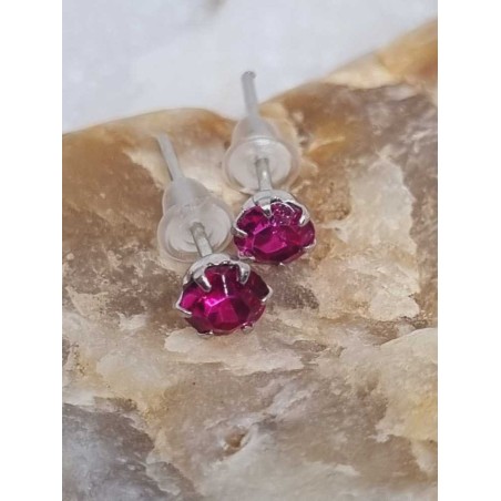Pink Bedugós köves Fülbevaló