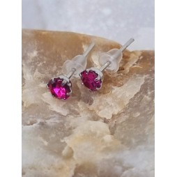 Pink Bedugós köves Fülbevaló