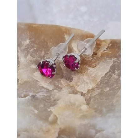 Pink Bedugós köves Fülbevaló