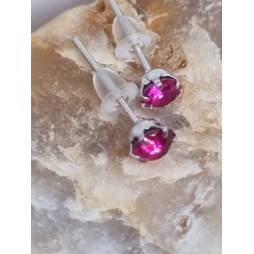 Pink Bedugós köves Fülbevaló