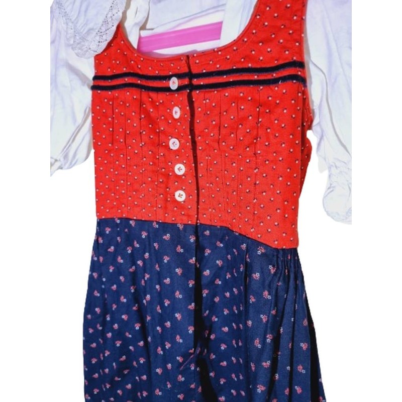 Népviseleti 2 részes gyerek lány pamut ruha és felső