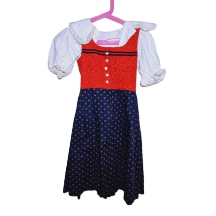 Népviseleti 2 részes gyerek lány pamut ruha és felső