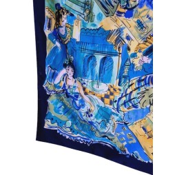Nagyon részletes Festmény kendő - art of the scarf tie rack blue