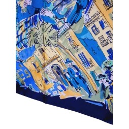 Nagyon részletes Festmény kendő - art of the scarf tie rack blue