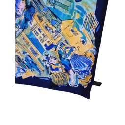 Nagyon részletes Festmény kendő - art of the scarf tie rack blue