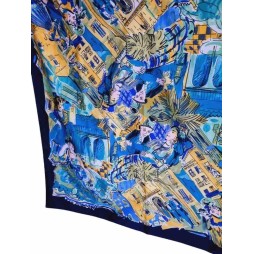 Nagyon részletes Festmény kendő - art of the scarf tie rack blue