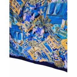 Nagyon részletes Festmény kendő - art of the scarf tie rack blue