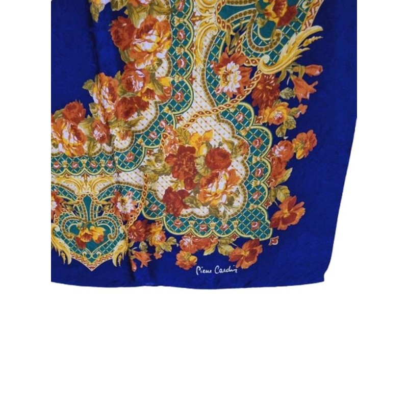 Pierre Cardin selyem kendő – Elegáns, színes, 88x88 cm 🌸✨ Pierre Cardin selyem kendő – Elegáns, színes, 88x88 cm 🌸✨