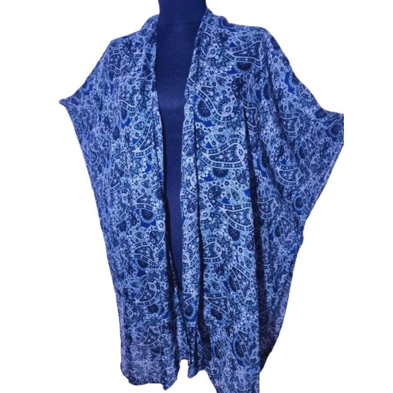 💙 Kék, mintás nyitott felső – könnyed és elegáns! 💙 Kék, mintás nyitott felső – könnyed és elegáns!