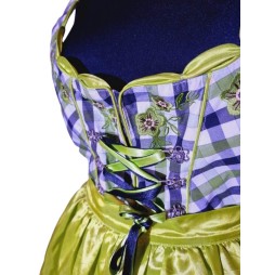 Dirndl ruha zöld-fehér színben