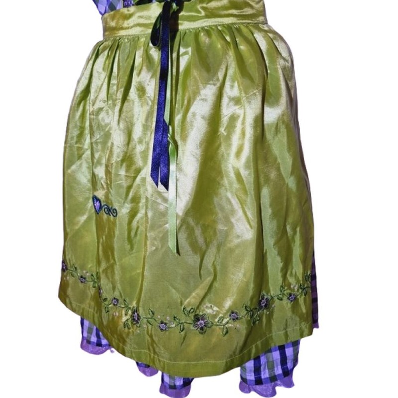 Dirndl ruha zöld-fehér színben