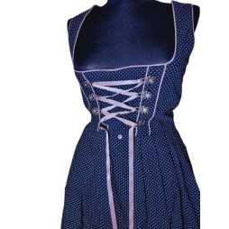 Dirndl ruha fekete-rózsaszín színben
