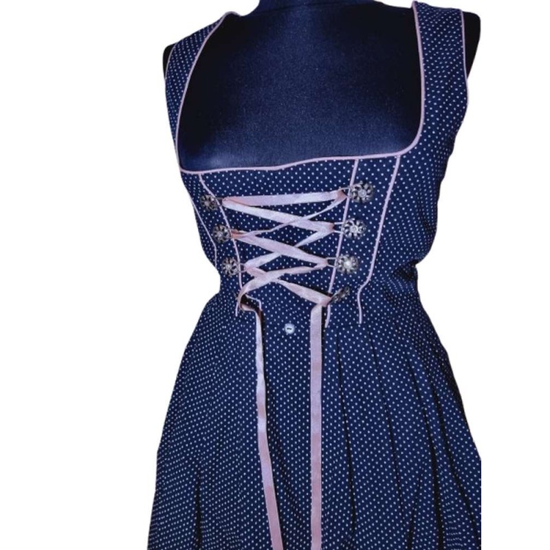 Dirndl ruha fekete-rózsaszín színben